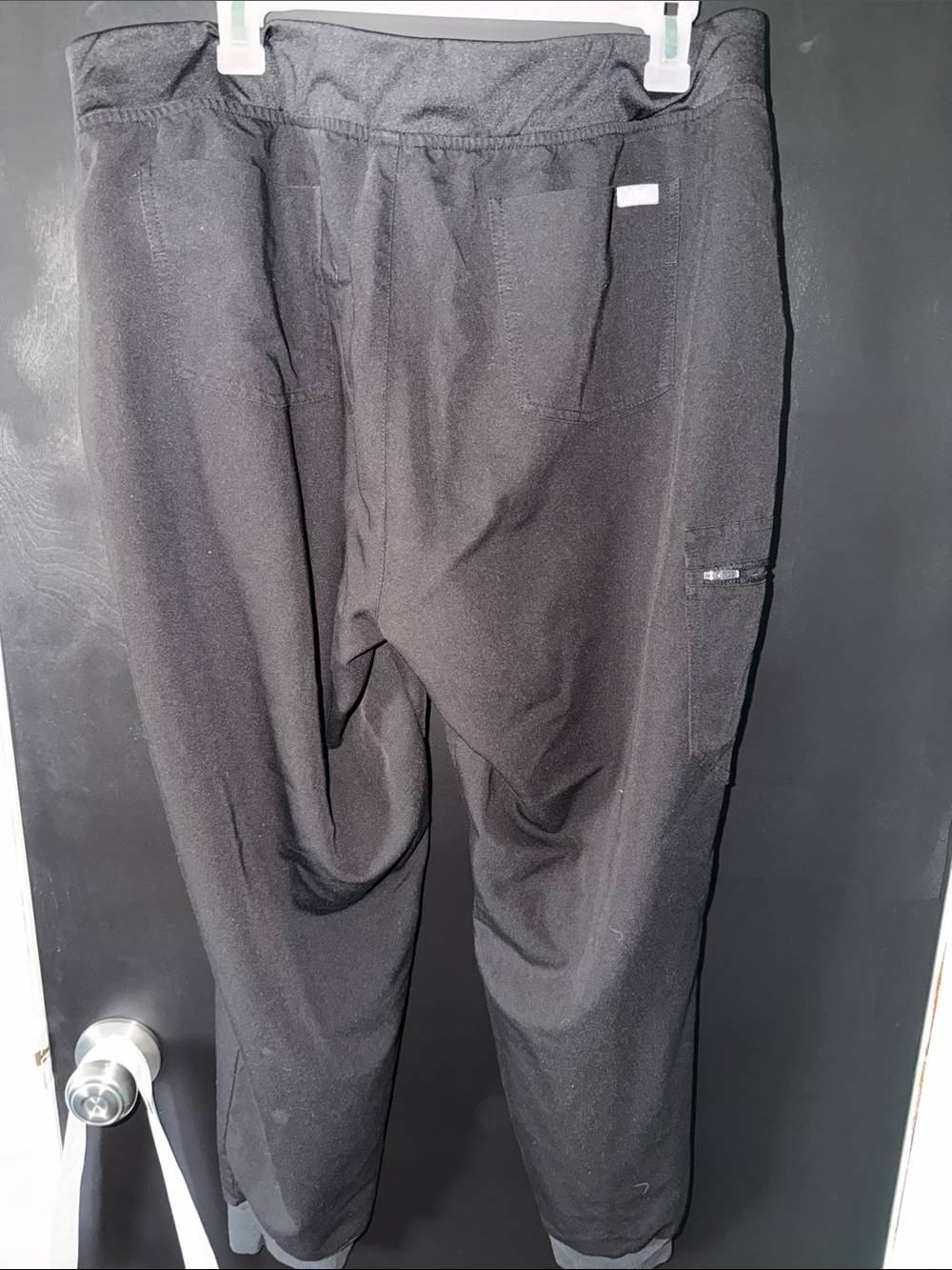 Women's Black Drawstring Casual Pants - Picture 2 of 4